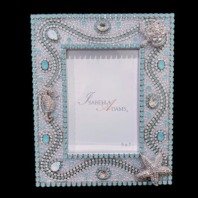 Isabella Adams 5 X 7 Pacific Opal Crystal Sea Life Picture Frame