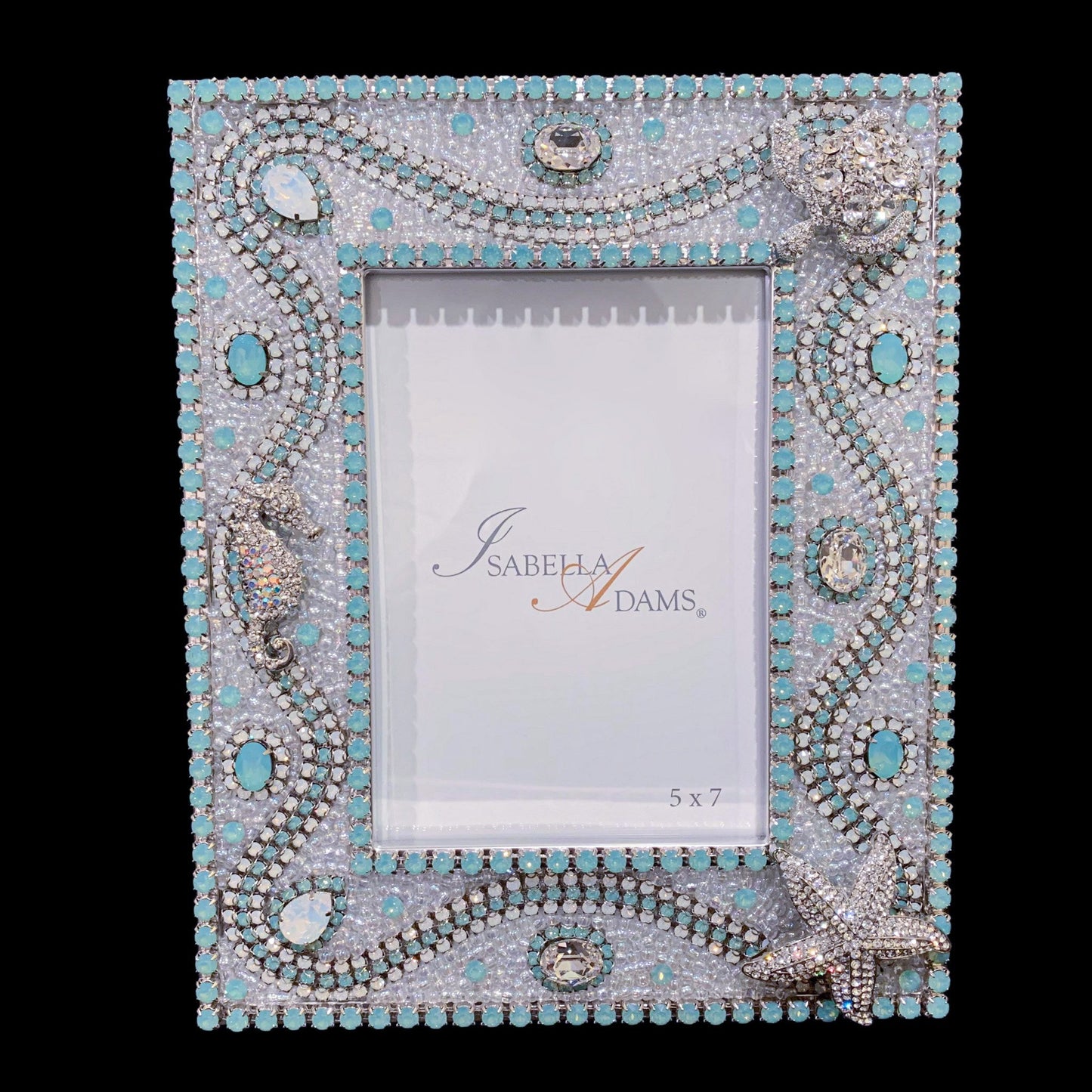 Isabella Adams 5 X 7 Pacific Opal Crystal Sea Life Picture Frame