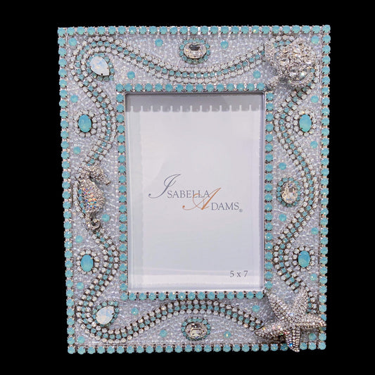 Isabella Adams 5 X 7 Pacific Opal Crystal Sea Life Picture Frame