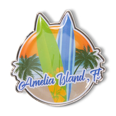 The Amelia Island Dual Surfboard Magnet