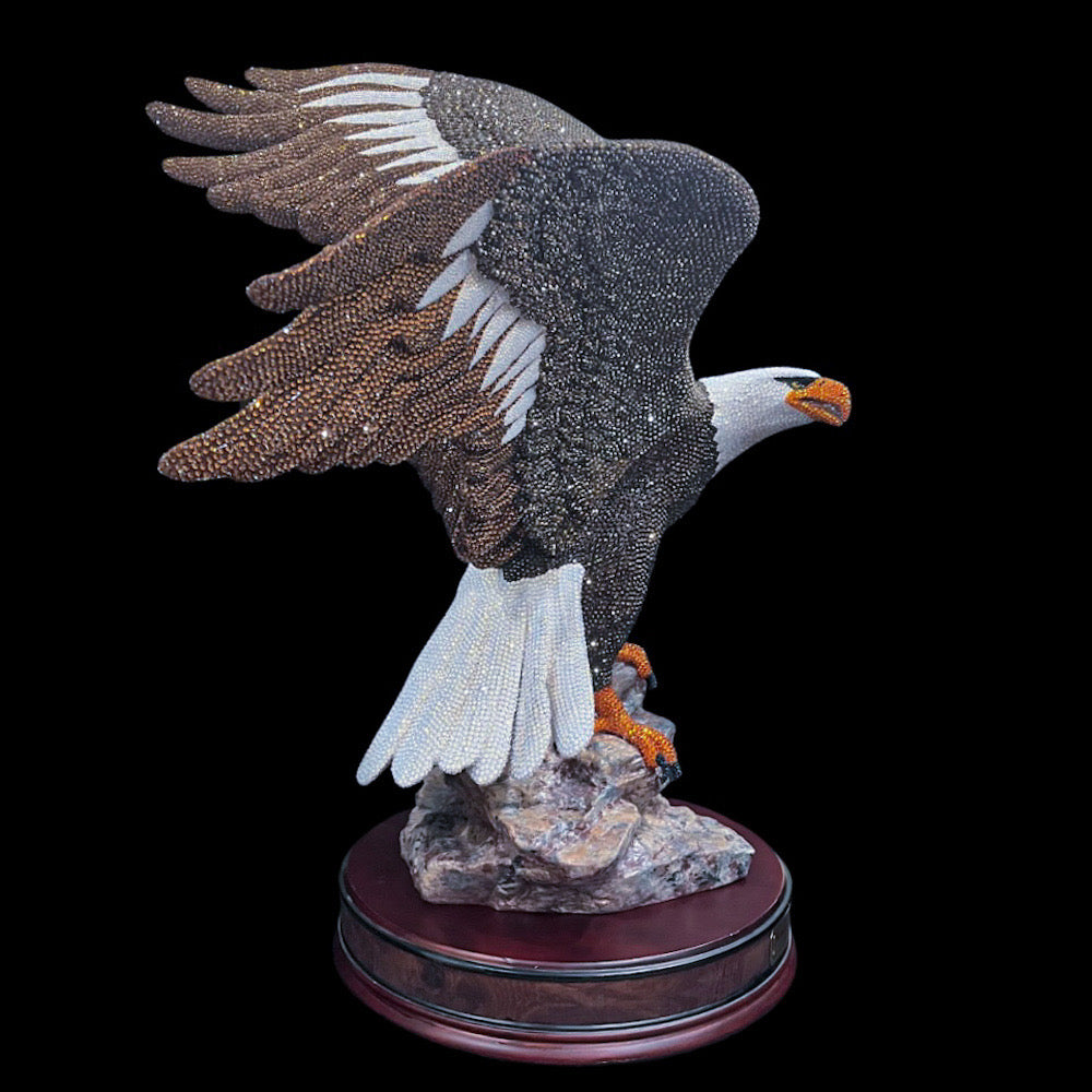 Isabella Adams Aquila the Majestic American Bald Eagle Crystallized Sculpture