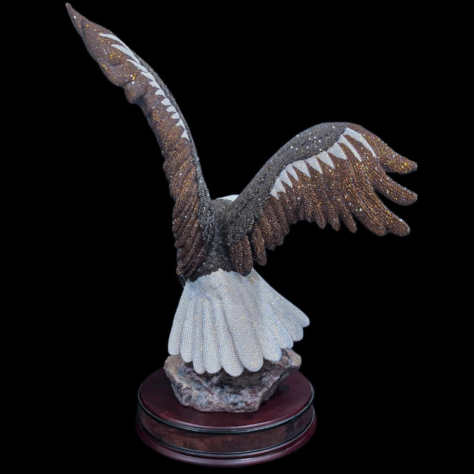 Isabella Adams Aquila the Majestic American Bald Eagle Crystallized Sculpture