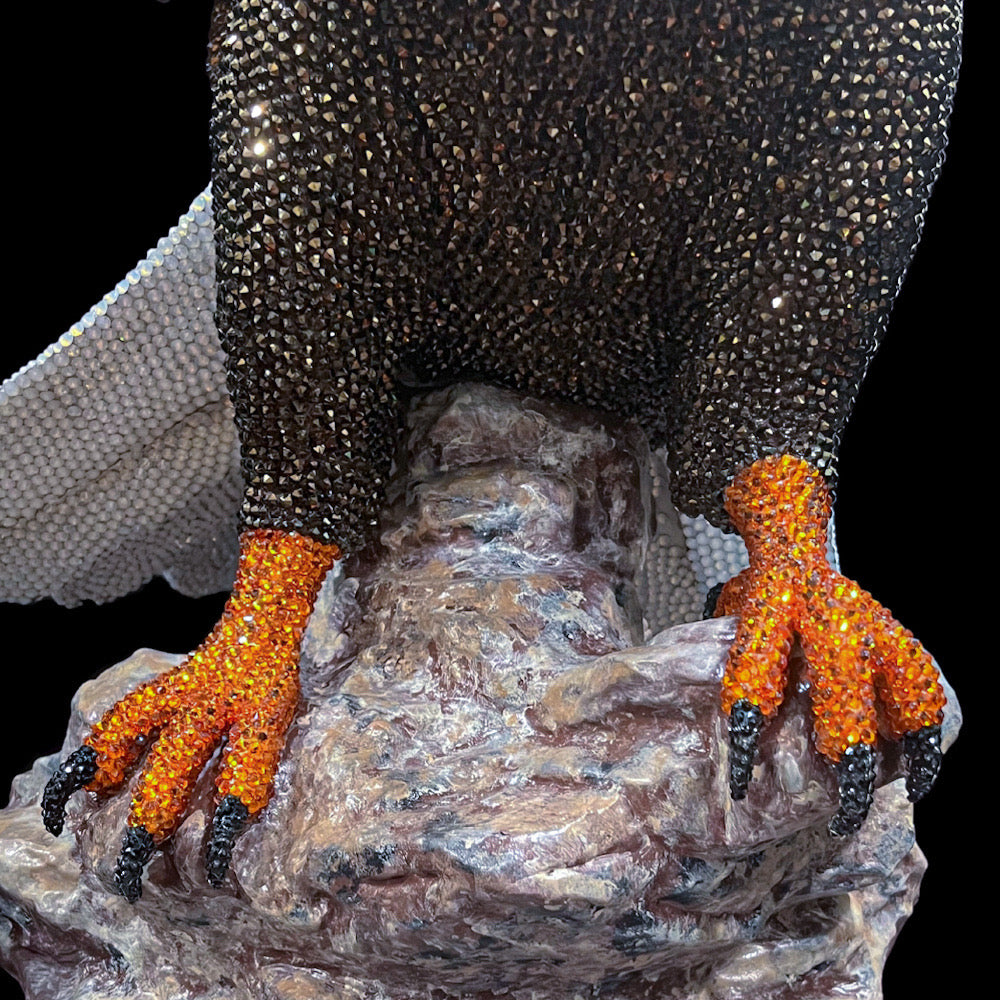 Isabella Adams Aquila the Majestic American Bald Eagle Crystallized Sculpture