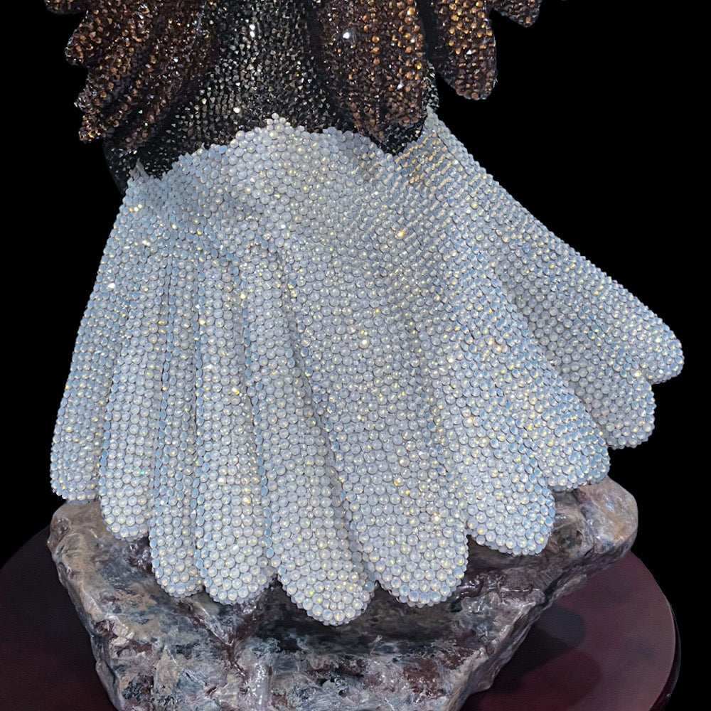 Isabella Adams Aquila the Majestic American Bald Eagle Crystallized Sculpture