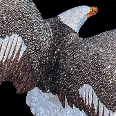 Isabella Adams Aquila the Majestic American Bald Eagle Crystallized Sculpture