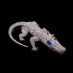 Isabella Adams Bull Gator Paperweight - Sapphire Eyes