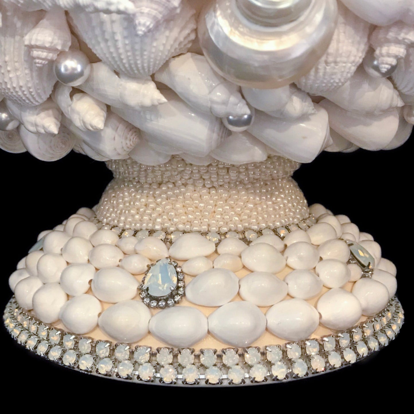 Isabella Adams Stag Horn Coral Centerpiece Featuring Swarovski © Crystals and Natural Seashells